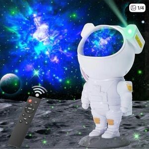 Astronaut Galaxy Projector with Remote Control - White